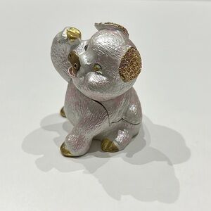 Vintage Jeweled Pig Trinket Box DZ Collectable Beautiful Dazzler Collection
